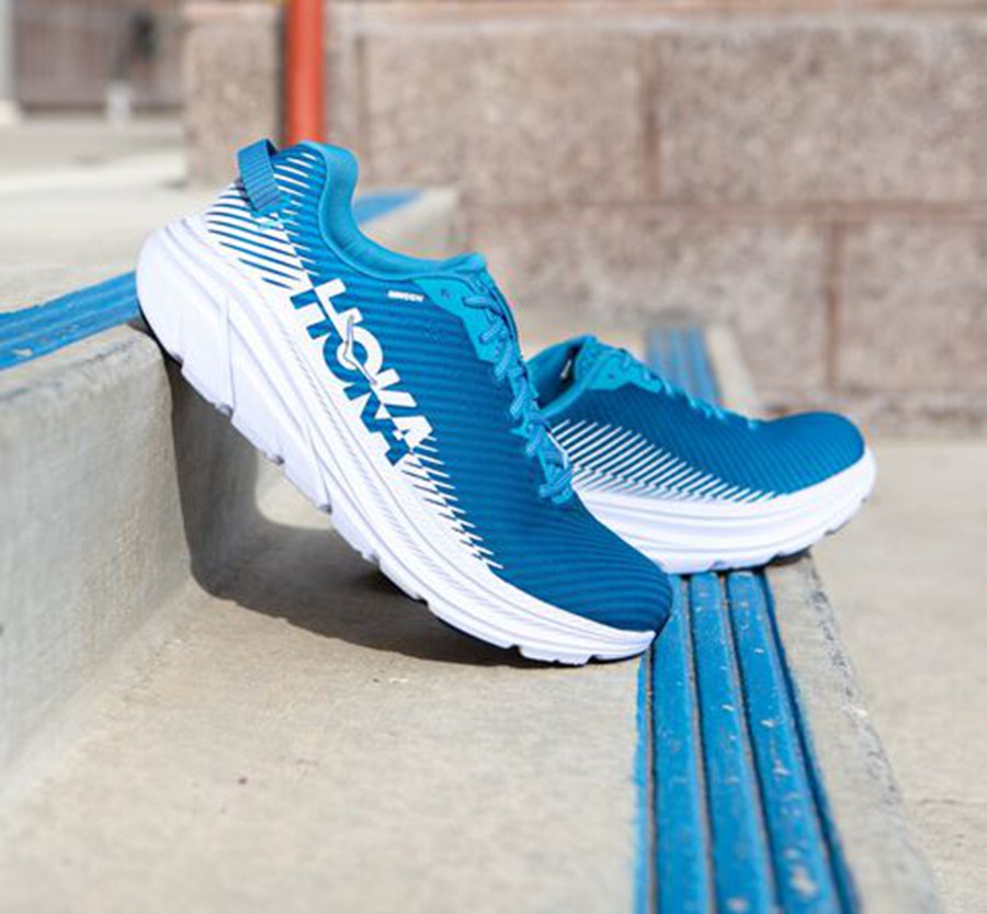 Hoka One One Running Shoes Mens Blue/White - Rincon 2 - 54670GRAJ